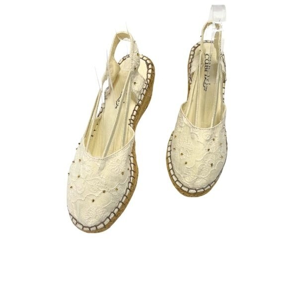 Cabrizi | Women's Slingback Wedge Sandals Shoes Size 9 - Picture 3 of 13